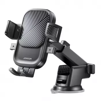 Joyroom JR-OK6 Automobilinis Telefono Laikiklis – Priedas prie Prietaisų Skydelio ar Priekinio Stiklo – Universalus 4,7–7,2 col. Išmaniesiems Telefonams – 360° Sukimasis – Juodas