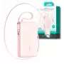 Joyroom JR-PR2L Power Bank 10000 mAh 35W su skaitmeniniu ekranu, įtraukiamais USB-C ir Lightning laidais (0,7 m) Rožinė