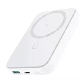 Joyroom JR-W020 20W Mini Magnetinis Belaidis Power Bank 10000mAh Baltas su USB į Type-C 0.25m Laidu