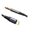 JOYROOM SY-A06 Lightning į 3,5 mm garso keitiklio laidas, 1,2 m, juodas