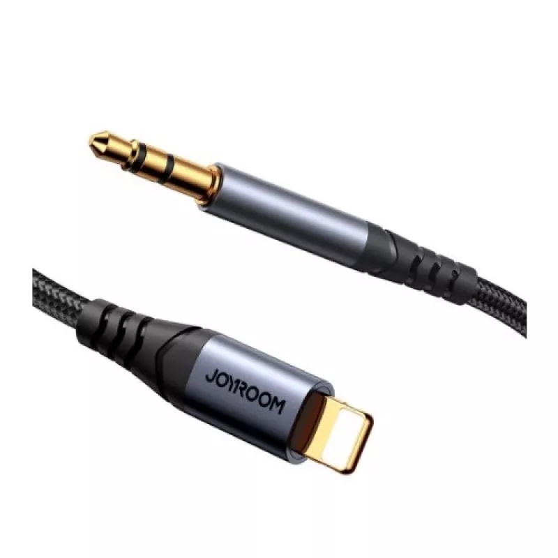 JOYROOM SY-A06 Lightning į 3,5 mm garso keitiklio laidas, 1,2 m, juodas