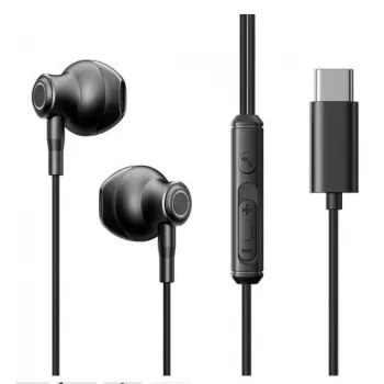 Joyroom TYPE-C Series JR-EC07 USB-C į ausį įdedamos ausinės Metal Black