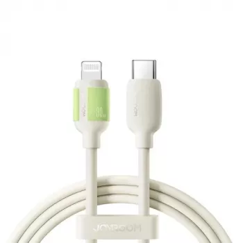 Joyroom Type-C į Lightning fluorescent serijos laidas A53, 30W, 2m, smėlio spalvos (S-A53)