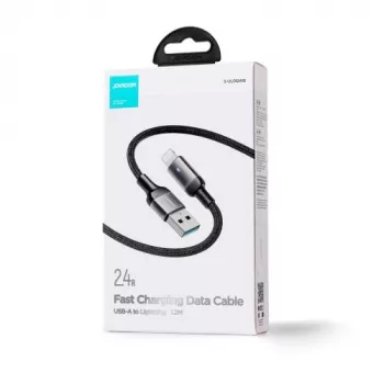 Joyroom USB-A į Lightning laidas, 2.4A, 1.2m, juodas (S-UL012A10)