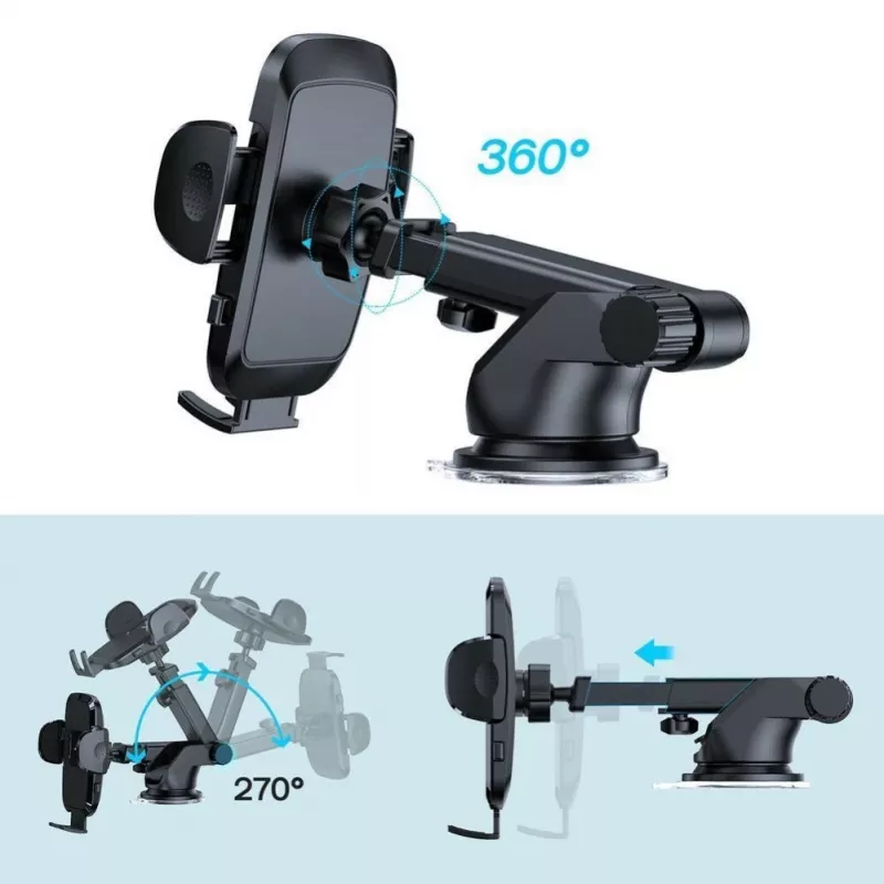 Joyroom Windshield Dashboard Car Mount Holder 4.7–7 colių išmaniesiems telefonams