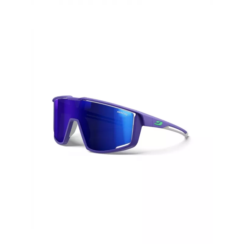 Julbo Fury sportiniai akiniai – Spectron 3CF 3 kategorijos, juodas rėmelis, dūminiai veidrodiniai lęšiai (M)