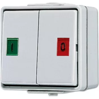 JUNG 639W mygtukinis jungiklis, 1-polio NO, 10A 250V, baltas