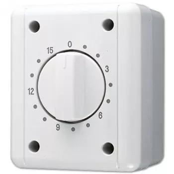 JUNG 8012W mechaninis rotacinis laikmatis, 120 min, 16A, 250V, baltas
