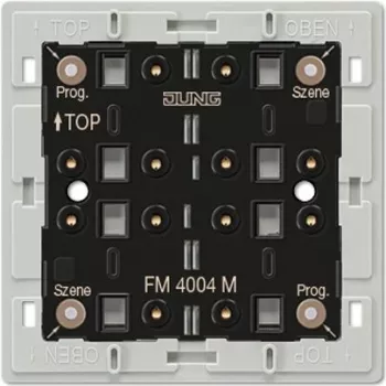 JUNG FM4004M belaidis sieninis siųstuvas, 4 kanalų, EnOcean 868,3 MHz, be baterijų