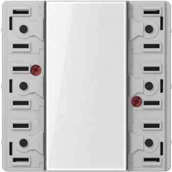 JUNG LS 5073 TSM mygtukinio jungiklio įdėklas, 3 kanalų, 10A 250V, Alpių baltos spalvos