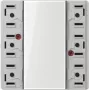 JUNG LS 5073 TSM mygtukinio jungiklio įdėklas, 3 kanalų, 10A 250V, Alpių baltos spalvos