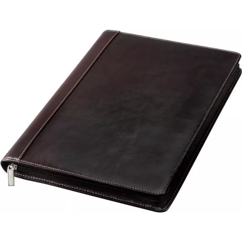 JÜSCHA Alassio A4 MONACO odinis dokumentų aplankas su užtrauktuku - Antique Dark Brown 30054