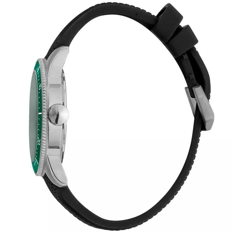 JUST CAVALLI MAN JC1G179P0015 42 mm kvarcinis analoginis laikrodis, juodas ciferblatas, odinė apyrankė