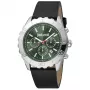 JUST CAVALLI MAN JC1G214L0015 46mm kvarcinis analoginis laikrodis su juodu ciferblatu ir juodu odiniu dirželiu