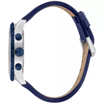 JUST CAVALLI MAN JC1G214L0045 44mm Mėlynas Ciferblatas Odinis Dirželis Laikrodis