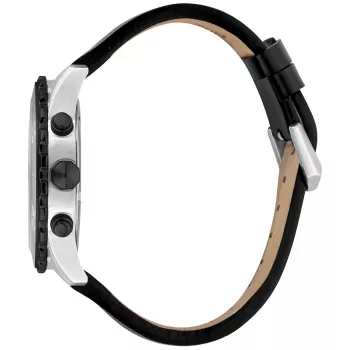JUST CAVALLI MAN laikrodis JC1G214L0035 (45mm) – juodas ciferblatas, juodas odinis dirželis