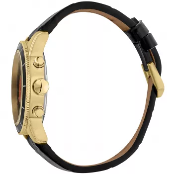 JUST CAVALLI MAN laikrodis JC1G215L0025 (42 mm) – juodas ciferblatas, odinis dirželis