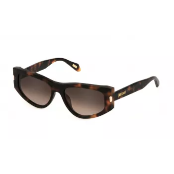 JUST CAVALLI Unisex Akiniai SJC034-5509AJ Havana Plastikinis Rėmas Rudas Gradientinis Lęšis 55/17/140 mm