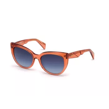JUST CAVALLI Moteriški akiniai nuo saulės JC836S-66W Havana Drugelio formos acetatinis rėmelis Rudi gradientiniai lęšiai 56/18/140 mm