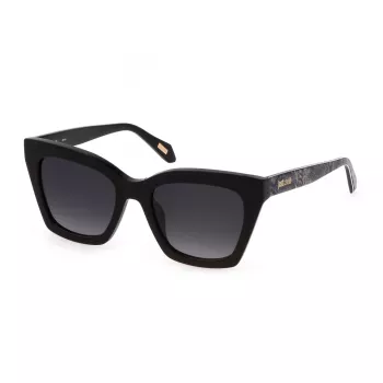 JUST CAVALLI Moteriški Akiniai nuo Saulės SJC024-52700Y Drugelio Formos Acetato Rėmeliu UV400 52mm