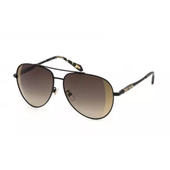JUST CAVALLI Moteriški akiniai nuo saulės SJC029-60305G Shiny Black Gradient Smoke 60/15/140 mm