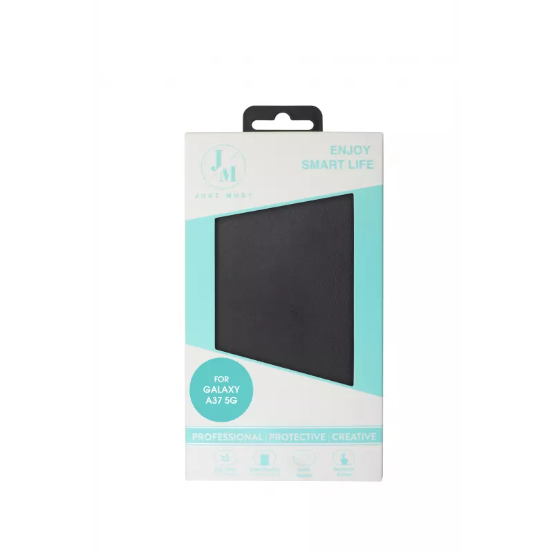 JUST MUST JM STAND FLIP CASE, skirta „Samsung Galaxy A37“, juoda
