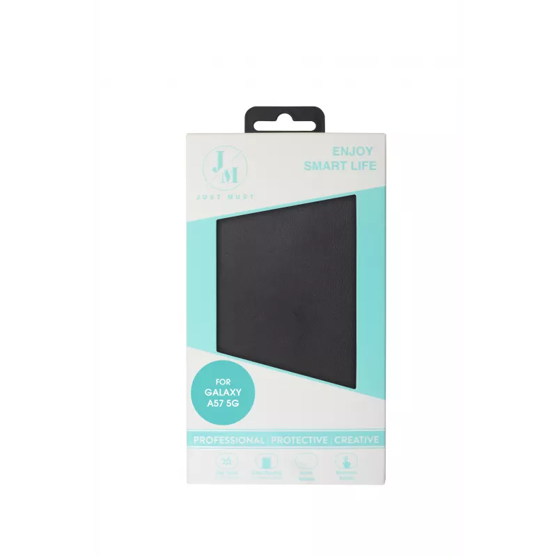 JUST MUST JM STAND FLIP CASE, skirtas Galaxy A57, juodas