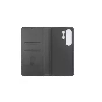 JUST MUST JM STAND FLIP CASE, skirtas „Galaxy S26 Ultra“, juodos spalvos