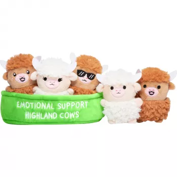 Just Play Emotional Support Highland Cow Plush Toy – Rudas, 10 colių