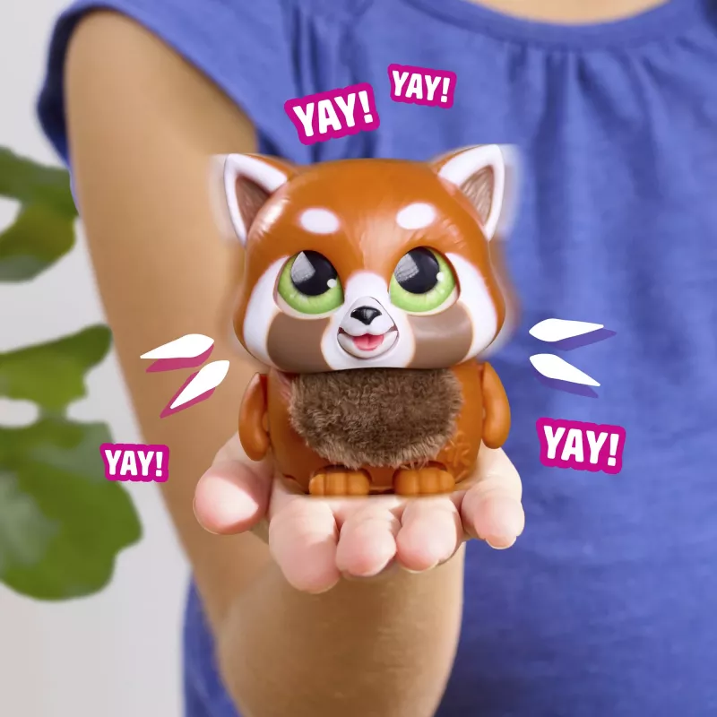 JUST PLAY furReal Handfuls – interaktyvus pliušinis raudonasis pandos žaislas