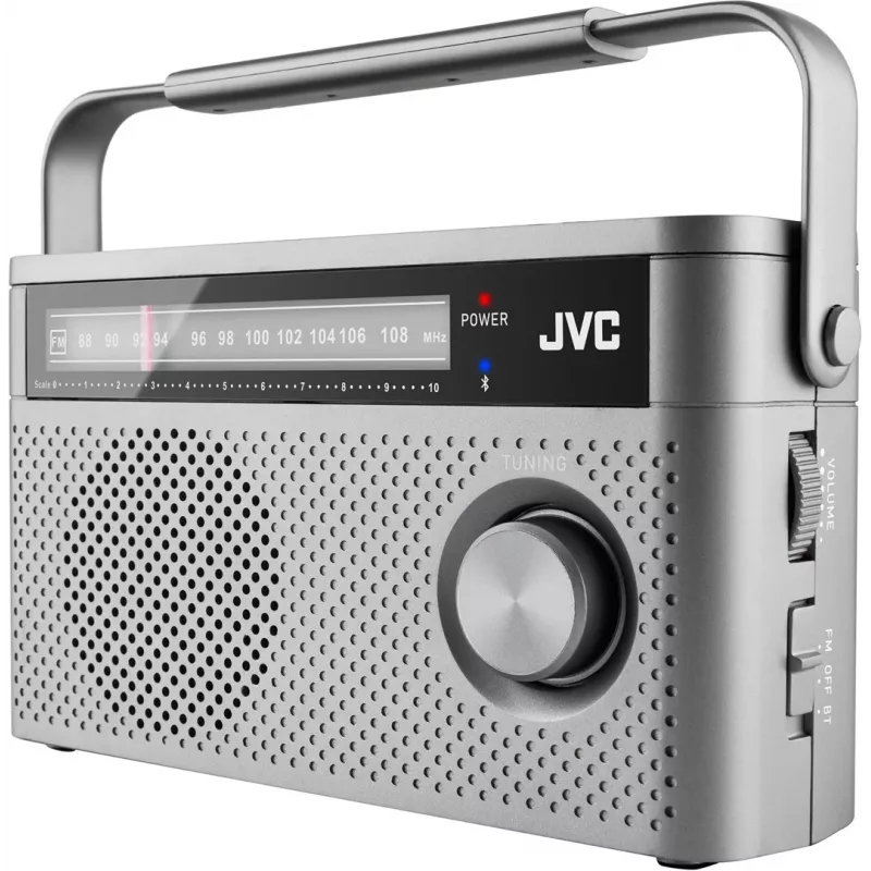 JVC RA-E315G nešiojamas radijo imtuvas, pilka spalva
