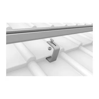 K2 Systems 1000001 stogo kablys čerpių stogams, nerūdijantis plienas, pagrindo plokštė 150x60x5 mm, rankena 30x6 mm