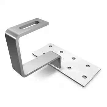K2 Systems 1000001 stogo kablys čerpių stogams, nerūdijantis plienas, pagrindo plokštė 150x60x5 mm, rankena 30x6 mm