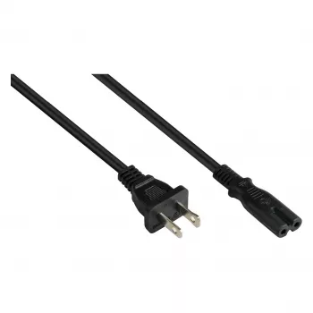 kabelmeister AC maitinimo laidas NEMA 1-15P į IEC C7, UL sertifikuotas, juodas, 3 m (SK4070-S030)
