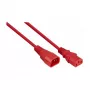 Kabelmeister C14 į C13 ilginimo kabelis 0,5 m raudonas