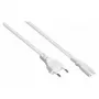 kabelmeister Euro Power Cable, Europlug Type C iki nuogų laidų galų, 1,5 m, 0,75 mm², balta