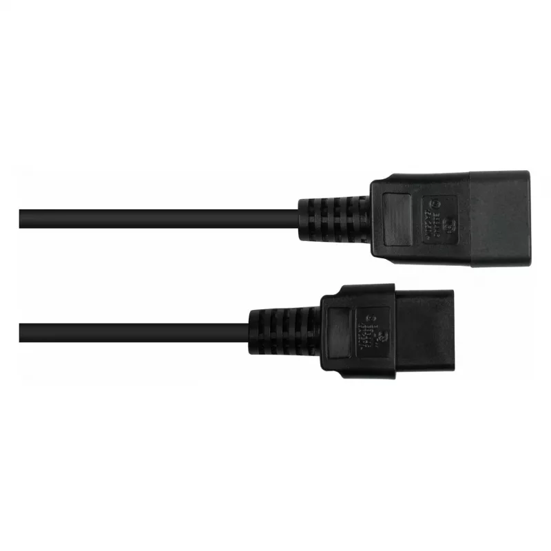 Kabelmeister IEC ilginimo kabelis C20 į C19 – 2 m, juodas