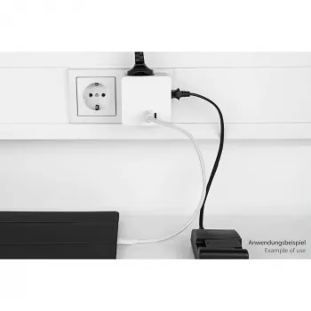 KABELMEISTER SW01-W Maitinimo kubas su 3x Schutzkontakt lizdais, USB-C 20W PD 3.0 ir USB-A 18W, 1,5 m, baltas