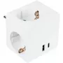 KABELMEISTER SW01-W Maitinimo kubas su 3x Schutzkontakt lizdais, USB-C 20W PD 3.0 ir USB-A 18W, 1,5 m, baltas