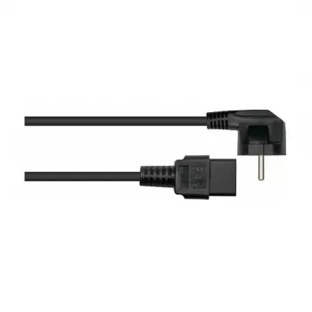 Kabelmeister Schuko kištukas (90° kampu) į IEC C19 maitinimo kabelį, juodas, 1,8 m