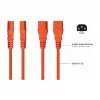 Kabelmeister Schuko į C13 kampinis maitinimo laidas 5m oranžinis