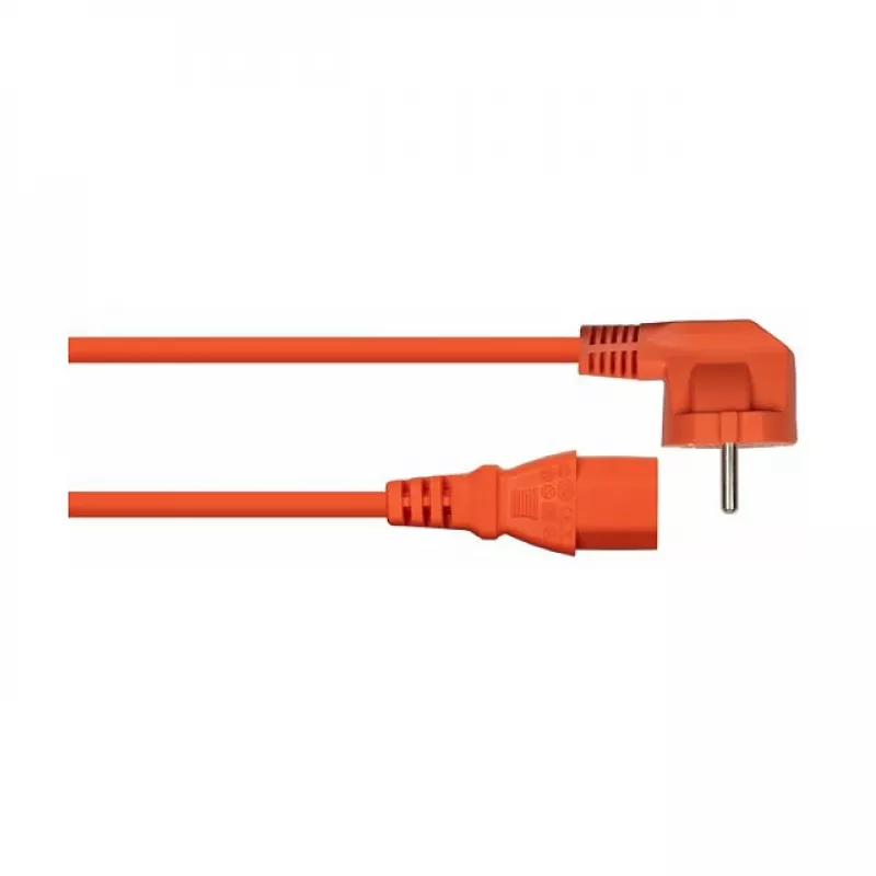 Kabelmeister Schuko į C13 kampinis maitinimo laidas 5m oranžinis