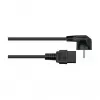 Kabelmeister SK0190-S030 90° lenktas Schuko į IEC C19 maitinimo laidas, 3 m, juodas