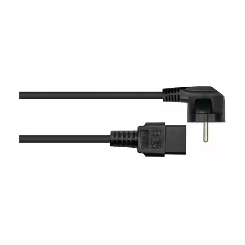 Kabelmeister SK0190-S030 90° lenktas Schuko į IEC C19 maitinimo laidas, 3 m, juodas