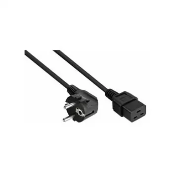 Kabelmeister SK0190-S050 maitinimo laidas, 90° kampinis CEE 7/7 į C19, 5 m, juodas