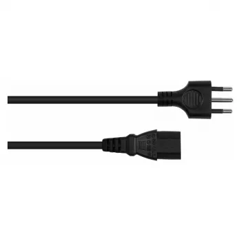 Kabelmeister SK6530-S018 maitinimo laidas, itališkas I tipo (CEI 23-16) kištukas į IEC C13, 0,5 m, juodas