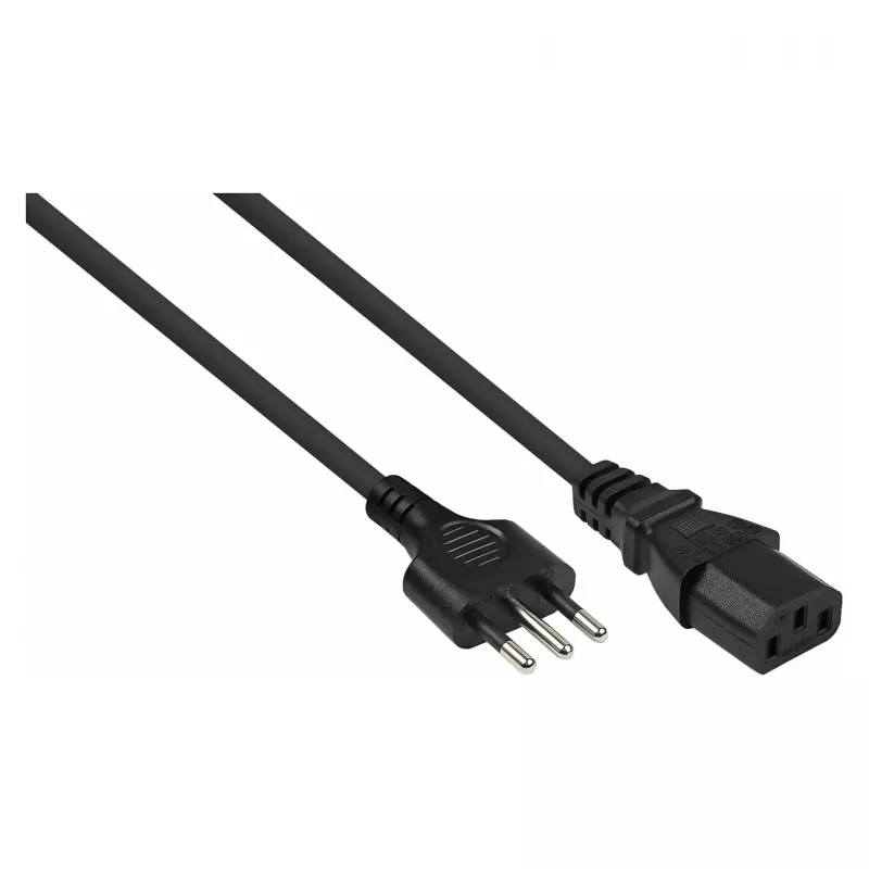Kabelmeister SK6530-S018 maitinimo laidas, itališkas I tipo (CEI 23-16) kištukas į IEC C13, 0,5 m, juodas