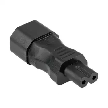 KABELMEISTER SKA-1470S IEC C14 į C7 maitinimo adapteris – 250 V / 2,5 A, juodos spalvos