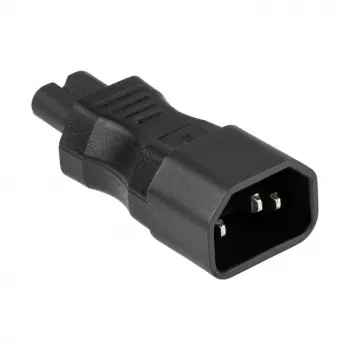KABELMEISTER SKA-1470S IEC C14 į C7 maitinimo adapteris – 250 V / 2,5 A, juodos spalvos