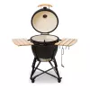 Kamado Bono Grande keraminis grilis 23 inch su anglimis ir vežimėliu, juodas | Kur.lt